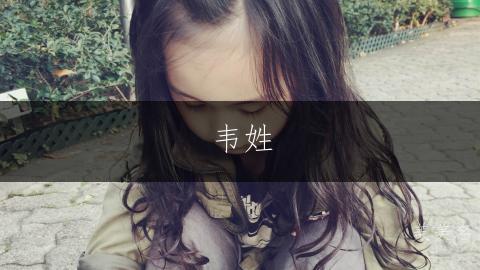 韦姓，大气温婉的单字女孩名字
