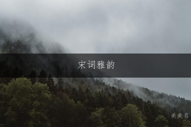 宋词雅韵，一帆风顺的男孩名字